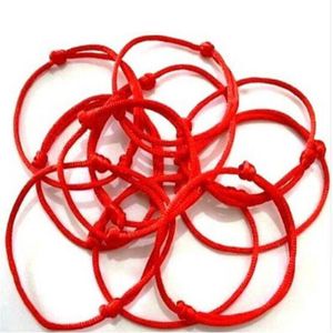 Rapide 100pcs / lot KABBALAH Bracelet à cordes rouges fait à la main Bijoux mauvais œil Kabala Bonne chance Bracelet Protection -10280F