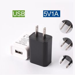 Snelle Adaptive Charger 5 V 1A USB US EU Plug Power Adapter Chargers voor iPhone 13 Pro Max 12 Samsung Galaxy S6 S8 S10 Opmerking 10 HTC Android Phone PC Top