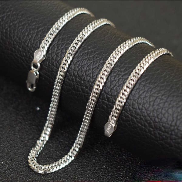 Collier en argent Sterling 925 pur pour hommes, Double boucle épaisse, chaîne cubaine, lien Hip Hop, vente en gros, livraison rapide