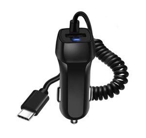 Chargeur de voiture rapide avec câble USB Adaptateur de chargeurs de téléphone portable pour Samsung S10 Xiaomi Micro USB Type C Câbles Quick CellPhone Charg4087051