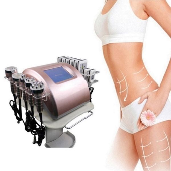 Máquina de adelgazamiento corporal LipoLaser RF 8 de vacío manual con sistema delgado de cavitación rápida