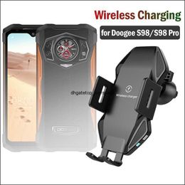 Charge rapide 10w Qi Stojak Do Bezprzewodowego adowania Samochodu ogee S98/s98 Pro Wytrzymay Telefon Uchwyt Bezprzewodowa adowarka ogee S98