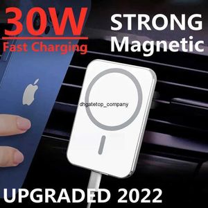 Snelle oplaad 30W Magnetische auto -telefoonhouder Wireless Charger voor MacSafe iPhone 13 12 Pro Max Mini -oplaadstandaard