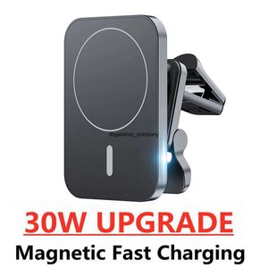 Charge rapide 30w chargeur de voiture sans fil magnétique pour iphone 13 12 support de téléphone à montage magnétique Qi Station de charge support d'aération