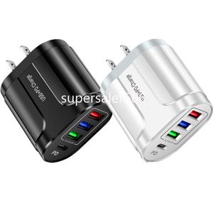 Charge rapide 4Ports PD USB C chargeur mural adaptateurs d'alimentation de voyage portables pour Iphone 11 12 13 14 15 Samsung LG S1