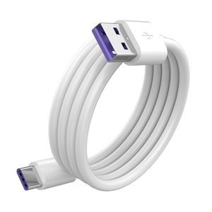 5A Fast Charging USB C Cable for Samsung S20 S9 S8 Xiaomi Huawei P30 Pro Phone Charger White Cord 100cm 150cm 200cm 2024