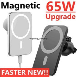 Snel opladen 65W Magnetische autolader Wireless telefoon voor iPhone 14 13 12 Mini Pro Max Qi