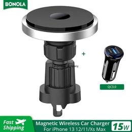 Chargeur de voiture sans fil magnétique Bonola 15w à charge rapide pour iphone 13/11 / xs Max Qi Outlet