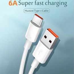 Cables de carga rápida 1m 3ft 6A Tipo c Cable USB para Samsung S8 S9 S10 S20 note 20 htc xiaomi OPPO Huawei teléfono android Línea de datos