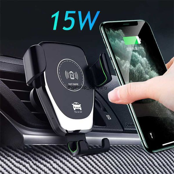 Téléphone de voiture à charge rapide Mont Mobile Stand Wireless Charger GPS Prise en charge de l'iPhone 8 XR