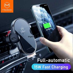 Charge rapide Mcdodo-qi voiture chargeur sans fil support de téléphone portable 15w pince de Ventilation automatique par gravité