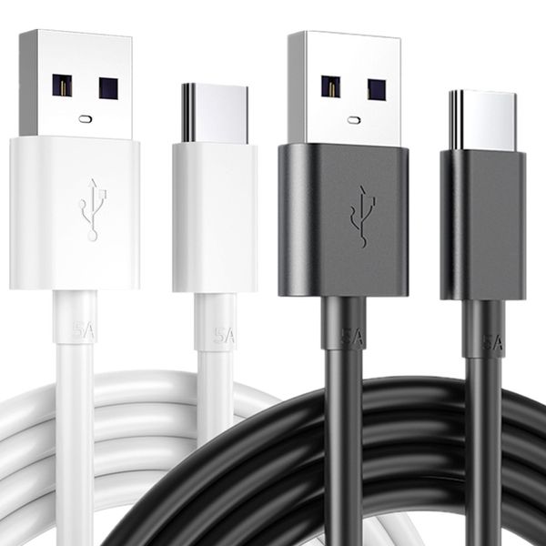 Cables de carga rápida 5A 1m 2m 3m tipo c Cable Micro USB línea de cable para Samsung S8 s9 s10 note 20 S20 S21 htc teléfono android