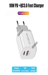 Chargeur rapide cube QC 30 PD 18W, charge rapide EU US UK AU USB Type C, prise murale pour téléphone 12 11 NOTE 205948734