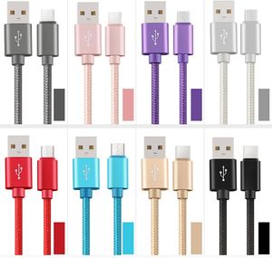 Charge rapide 1M 2M 3M Type C Câbles USB-C Micro USB Câble chargeur de données pour Samsung S10 S20 S22 S23 Huawei HTC LG Android Phone