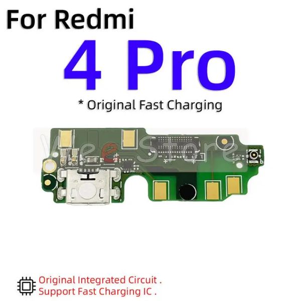 Cable flexible de la placa de muelle de puerto de cargador de cargador de carga rápida para Xiaomi Redmi Note 4 4A 4X Pro Prime Global