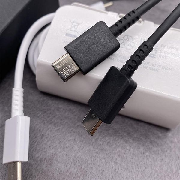 Câbles de charge rapide 1M 3ft USB Type-C vers Type C Câble c à c Charge rapide pour câbles de chargeur Samsung Galaxy s10 note 10 Plus Prise en charge des cordons de charge rapide PD