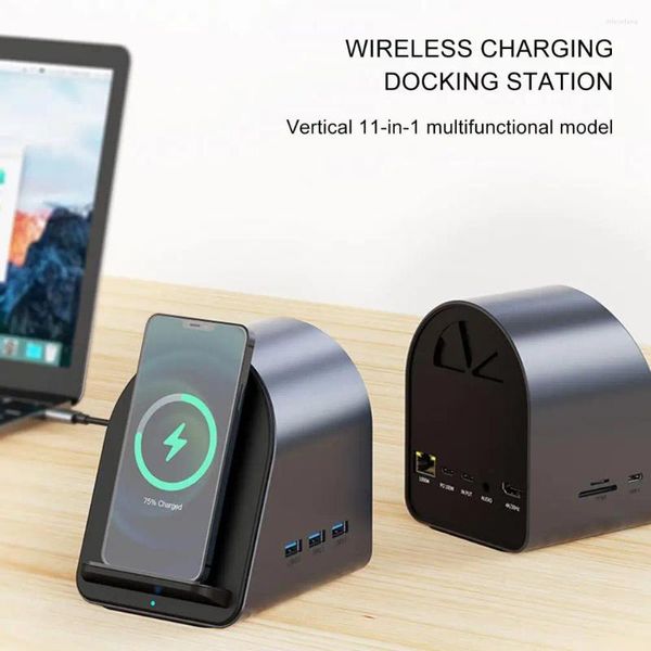 Soporte de carga rápida para teléfonos móviles Estación de acoplamiento múltiples dispositivos versátiles 10-in-1 USB3.0 Charger laptop