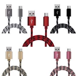 Câbles USB de charge rapide Câble USB Type C de 3 pieds Synchronisation des données Cordons de charge de 1 m pour Samsung S9 Moto LG Ligne de chargeur Android