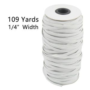 Snelle levering 109 yards lengte diy gevlochten elastische band koord gebreide band naaien 6mm wijd