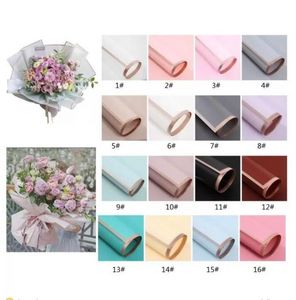 Livraison rapide Fleur Emballé Papier 20pcs / Pack 60 * 60CM Noël Mariage Saint Valentin Étanche Bronzage Fleur Cadeau Papier D'emballage F0514