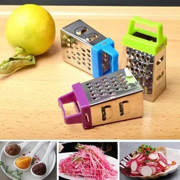 Livraison Rapide Mini 4 Côtés Utile Multifonction De Poche Râpe Trancheuse Fruits Légumes Cuisine Outils Gadget Cuisine Trucs Coupeur De Nourriture En Gros EE