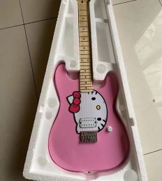 Livraison rapide nouveau produit la guitare électrique rose de haute qualité HSS pick-up guitare électrique guitare électrique