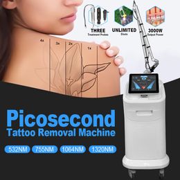 Livraison rapide Picoseconde Laser Claignant le resserrement des rides fines Machine de transparence en nid d'abeille Tatoue Tatouage Pigment Élimination de la beauté Whitening Beauty Instrument