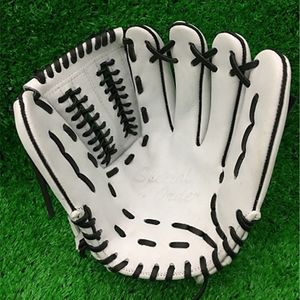 Livraison rapide Sweat Blanc absorbant professionnel renforcé de cuir véritable durable 12 '' Cowhide Baseball Gant Q0114