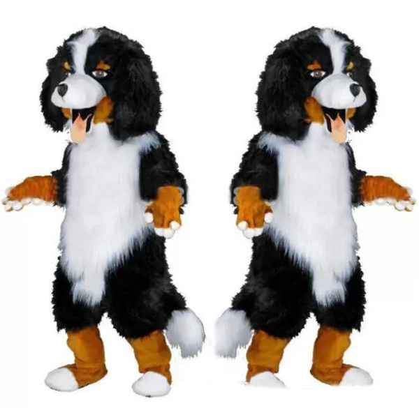Conception rapide personnalisé blanc noir mouton chien mascotte Costume personnage de dessin animé déguisement pour l'approvisionnement de fête taille adulte