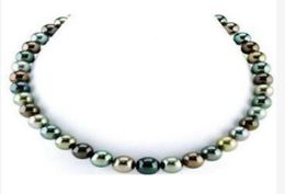 Fast Fine Pearls Jewelry superbe collier de perles multicolores de tahiti rondes de 910 mm18quot14k2794685