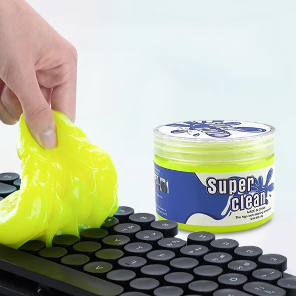 Compuesto de limpieza de polvo mágico rápido gel limpio súper suave pegajoso limpio limpio del gel viscoso para el teclado y el automóvil