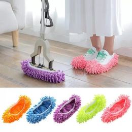 Snelle Dweilen Schoen Multifunctionele Effen Stofzuiger Huis Badkamer Vloer Schoenen Cover Cleaning Mop Slipper 6 Kleuren FY5629