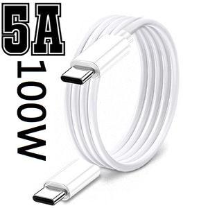 Câbles USB C à charge rapide rapide 100W 5A 60W 3A Type C Câble Micro USB-C Ligne de cordon 1m 2m 6ft Pour Samsung S8 S9 S10 note 20 S22 HTC téléphone Android