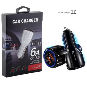 Chargeur de voiture double Usb QC3.0, Charge rapide, 5V, 3,1 a, 30W, 18W, adaptateur secteur, pour iphone 11, 12, 13, 14, Samsung Note 10, S22, S23, htc M1