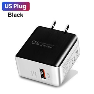 Snel Snel Opladen 18W 3A QC3.0 USB Wall Charger Power Adapters Voor IPhone 12 13 14 15 Pro samsung S22 S23 Huawei LG Android telefoon