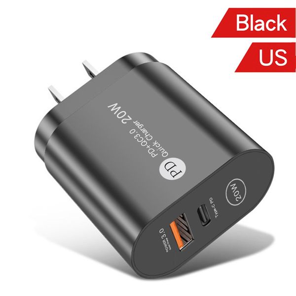 Carga rápida rápida 20W 12W Puertos duales PD USb C Cargador Adaptadores de corriente portátiles para iPhone 14 15 pro Max Samsung Xiaomi huawei Andriod teléfono