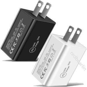 Carga rápida rápida 20W 3A USB C PD PD Cargador EU AC Adaptadores de viajes para el hogar para iPhone Samsung S23 S24 Xiaomi Huawei Android Teléfono PC