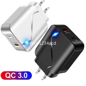 Chargeur rapide 20W 5V 3A QC3.0 Type c PD USB C, chargeur mural EU US pour Iphone 15 12 13 14 Samsung Huawei M1
