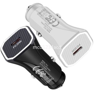 Charge rapide rapide 20W USB C Chargeur de voiture Mini Adaptateurs d'alimentation portables Type C Chargeurs de véhicule pour Iphone 13 14 15 Pro max Samsung HTC Android M1
