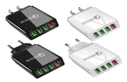 Schnelles Schnellladen QC30 4Ports Wandladegerät Eu US UK 4 USB AC Home Travel Typ C PD Ladegeräte Netzteil für IPhone Samsung Ta7756939