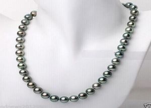 Snelle echte fijne parels sieraden 1820 inch 910 mm Tahitiaanse echte zwarte pauw blauwgroene parelketting 14k sluiting4523837