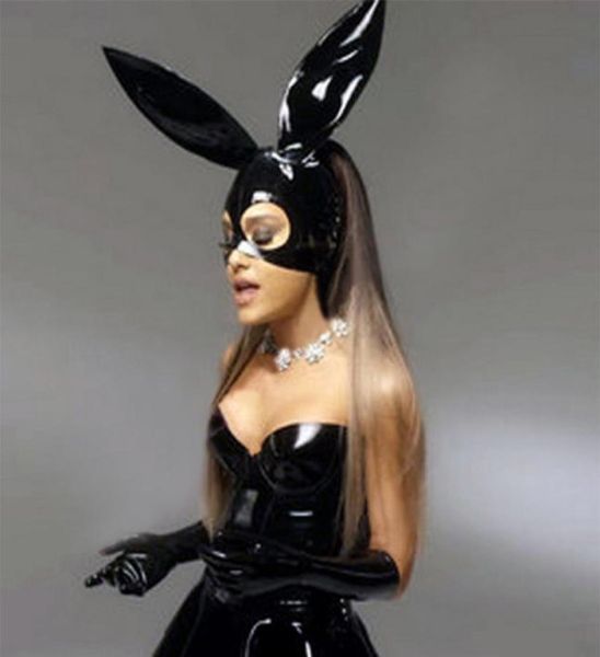 SEXY SEXY LATAREXO NEGRO Bunny Mask Mask Caperitas Unisex Fetish Rubber Party Gummy With Hole Plus Size8313839