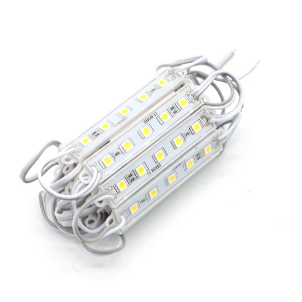 20 piezas 5050 SMD 5 LED módulo LED blanco/blanco cálido/rojo/verde/azul lámpara de publicidad de luz impermeable DC 12V al por mayor