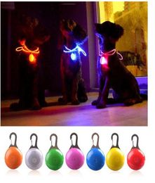 Livraison rapide Lampe de poche LED Collier de chat de chien Pendentif lumineux Nuit Sécurité Pet Leads Collier Lumineux Colliers de décoration lumineuse pour Dog3937950