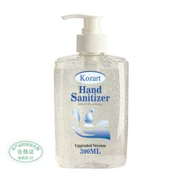 Envío rápido 300ml Kozart desinfectante de la mano del gel, gel refrescante Jabón de manos instantáneo Cuerpo Limpieza de la piel SIRUINI sin lavado desinfectante