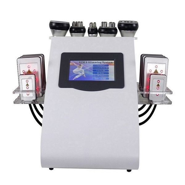 Expédition rapide 6in1 40k RF Cavitation Machine Ultrasonic Lasers Lasers Vacuum Cavitation Corps minceur de machine à soulever la peau serrer anti-éruption