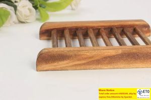 Expédition rapide porte-savon en bois foncé porte-plateau en bois stockage porte-savon plaque conteneur pour bain douche plaque salle de bain