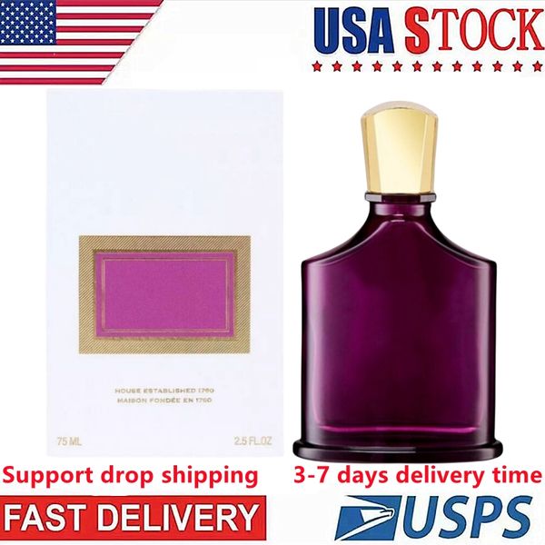 Expédition rapide aux États-Unis Parfum Femmes 75 ml Parfum de luxe Spray corporel Belle odeur Cologne pour Lady