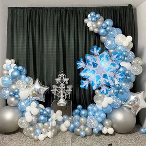 Fournitures de fête de noël, nouveau paquet de ballons sur le thème de la glace et de la neige, ensemble de guirlandes de noël, décoration d'anniversaire