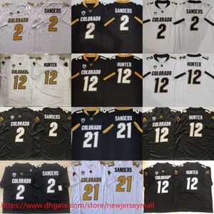 Snelle verzending S-6XL NCAA Colorado Buffaloes Voetbal 2 Shedeur Sanders Jersey 100e Patch 12 Travis Hunter Jerseys Shirts Gestikt Man Jeugd Kinderen Jongens